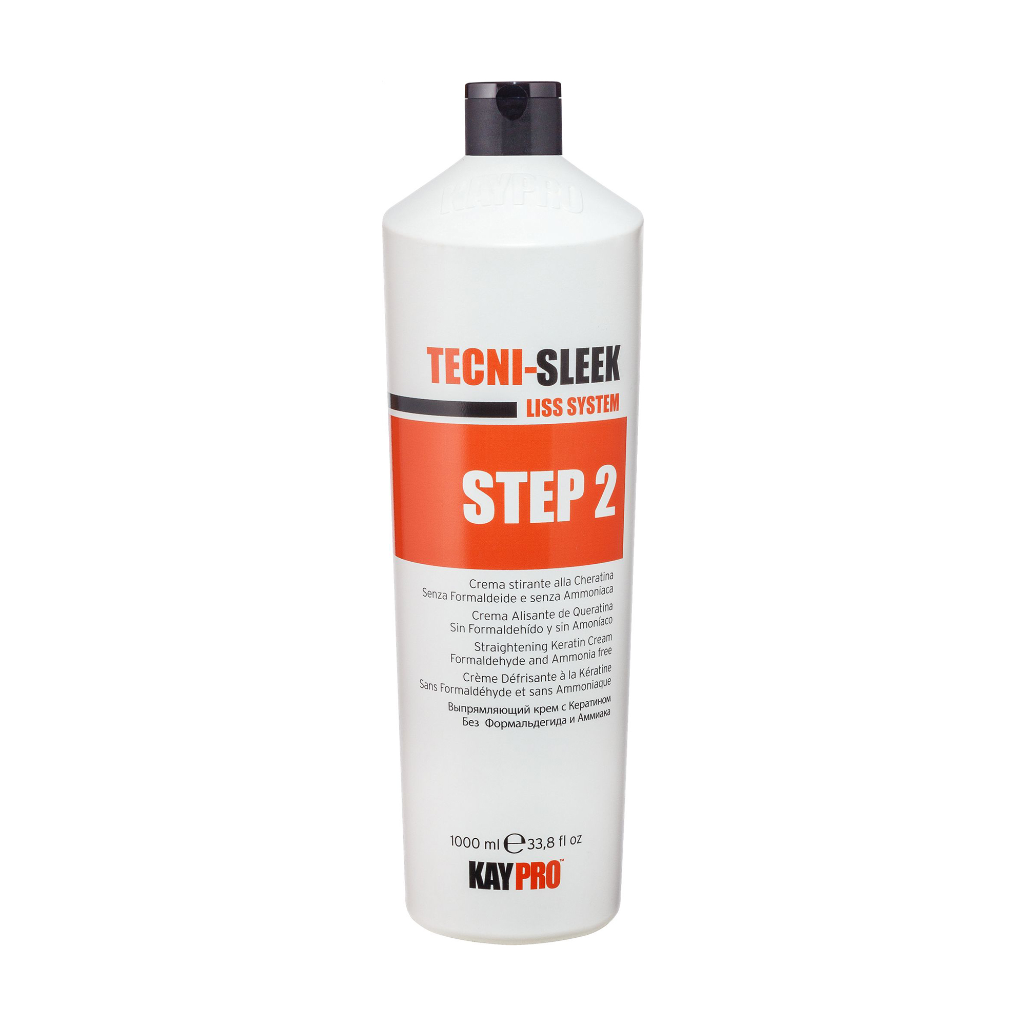 Вирівнювальний крем для волосся KayPro Tecni-Sleek Liss System Step 2 Cream з кератином, 1 л